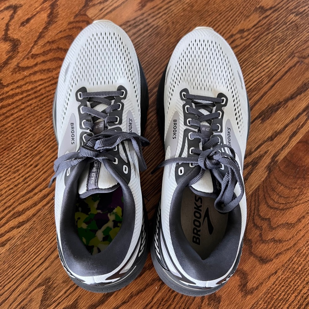 Brooks Adrenaline GTS 23 Mens Running Shoes Oyster Alloy Black 1103911D065 Sz 9 - Picture 15 of 16